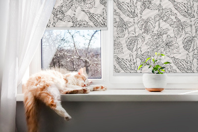 Store intérieur Fleurs esquissées