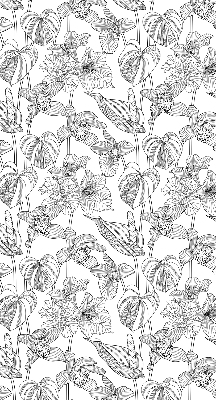 Store intérieur Fleurs esquissées