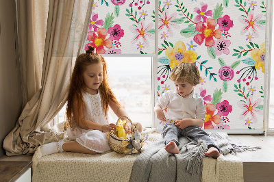 Store intérieur Fleurs peintes