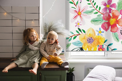 Store intérieur Fleurs peintes