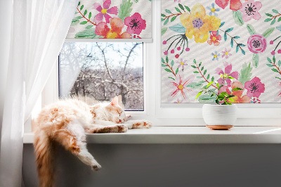 Store intérieur Fleurs peintes