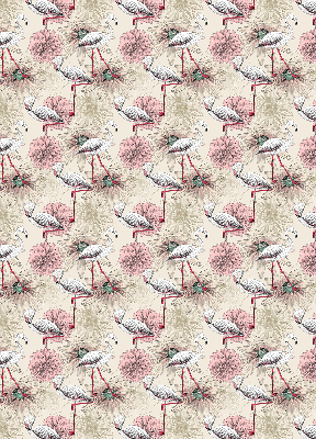 Store enrouleur Flamants blancs