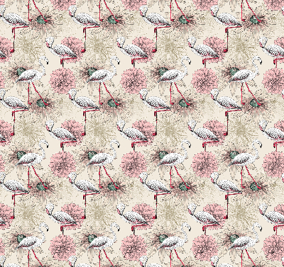 Store enrouleur Flamants blancs