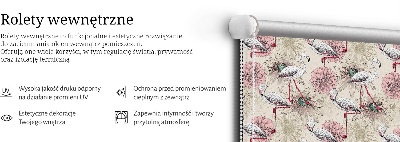 Store enrouleur Flamants blancs