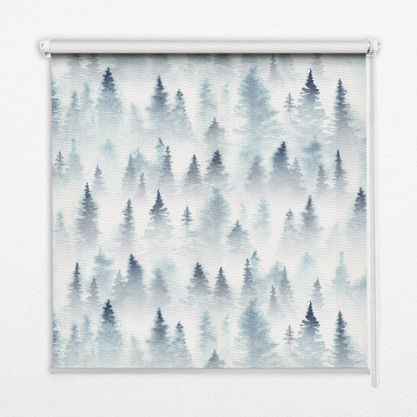 Store enrouleur Forêt dans le brouillard