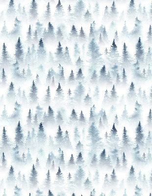 Store enrouleur Forêt dans le brouillard