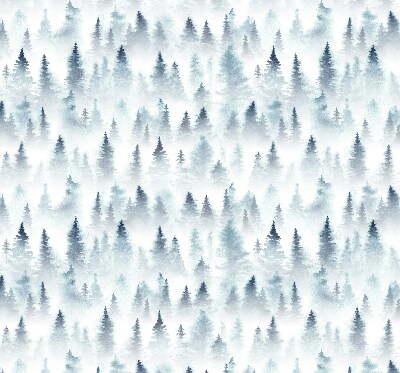 Store enrouleur Forêt dans le brouillard