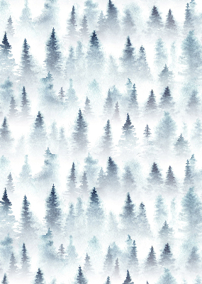 Store enrouleur Forêt dans le brouillard
