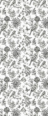 Store intérieur Oiseaux et plantes dessinés