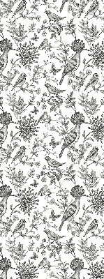 Store intérieur Oiseaux et plantes dessinés