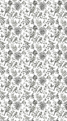 Store intérieur Oiseaux et plantes dessinés