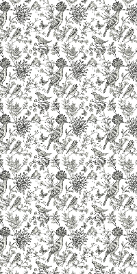 Store intérieur Oiseaux et plantes dessinés