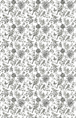 Store intérieur Oiseaux et plantes dessinés