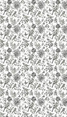 Store intérieur Oiseaux et plantes dessinés