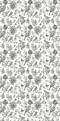 Store intérieur Oiseaux et plantes dessinés