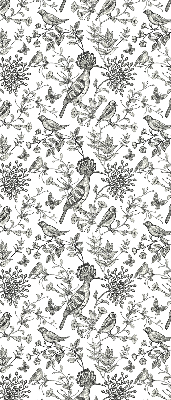 Store intérieur Oiseaux et plantes dessinés