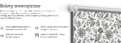 Store intérieur Oiseaux et plantes dessinés