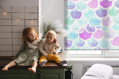 Store enrouleur Écailles colorées