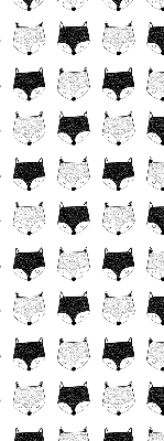 Store intérieur Têtes de renard dessinées