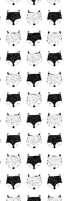 Store intérieur Têtes de renard dessinées