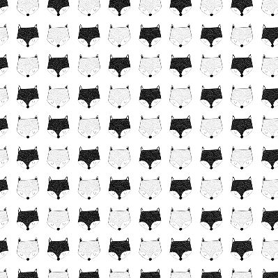 Store intérieur Têtes de renard dessinées