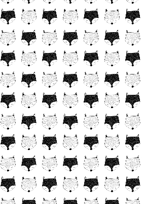 Store intérieur Têtes de renard dessinées