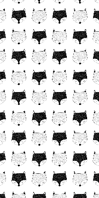 Store intérieur Têtes de renard dessinées