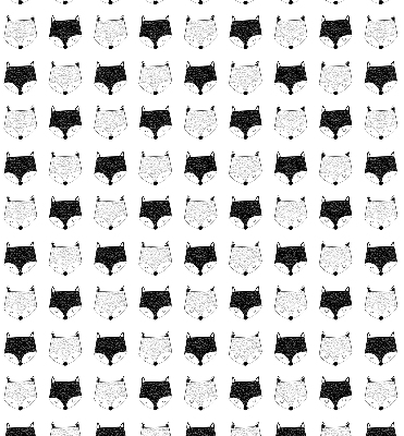 Store intérieur Têtes de renard dessinées