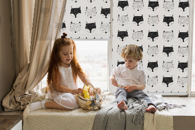 Store intérieur Têtes de renard dessinées