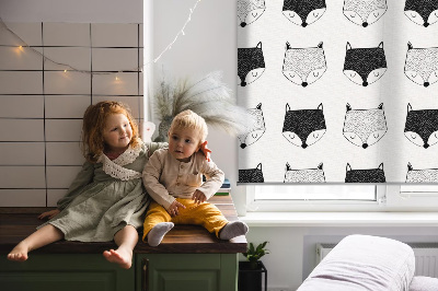 Store intérieur Têtes de renard dessinées