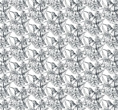 Store enrouleur Fleurs dessinées