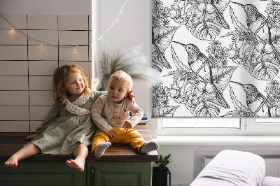 Store enrouleur Fleurs dessinées