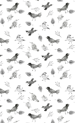 Store intérieur Oiseaux et feuilles dessinés