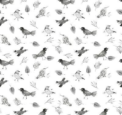 Store intérieur Oiseaux et feuilles dessinés