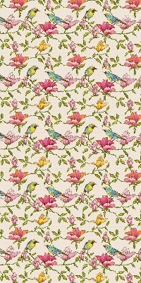 Store enrouleur Oiseaux sur les fleurs