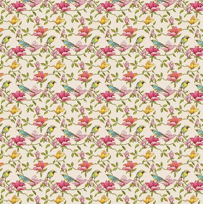 Store enrouleur Oiseaux sur les fleurs