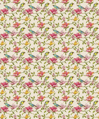 Store enrouleur Oiseaux sur les fleurs