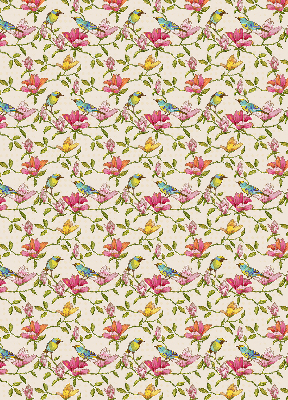 Store enrouleur Oiseaux sur les fleurs