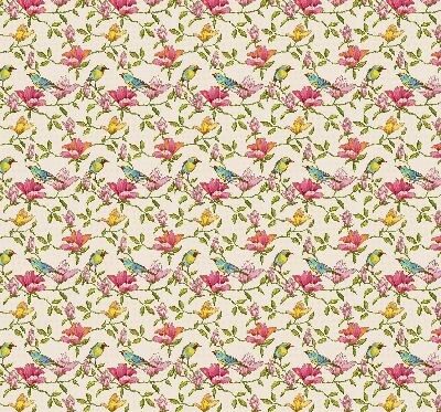 Store enrouleur Oiseaux sur les fleurs