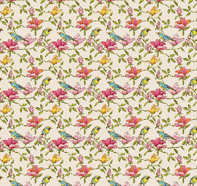 Store enrouleur Oiseaux sur les fleurs