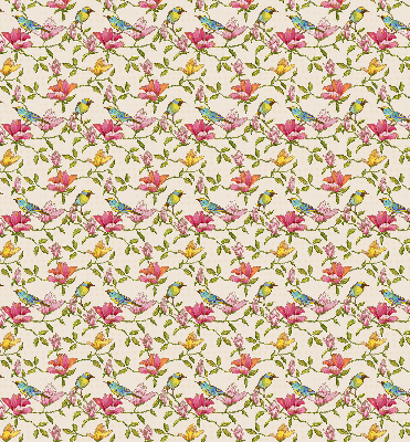 Store enrouleur Oiseaux sur les fleurs