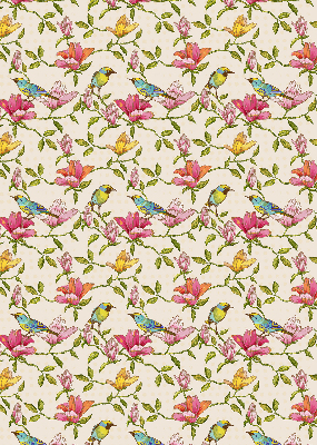 Store enrouleur Oiseaux sur les fleurs