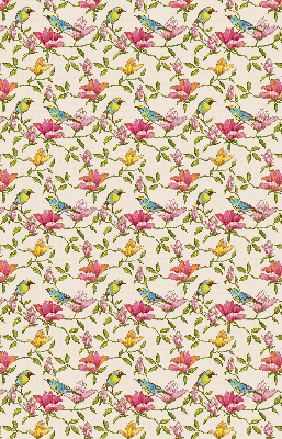 Store enrouleur Oiseaux sur les fleurs