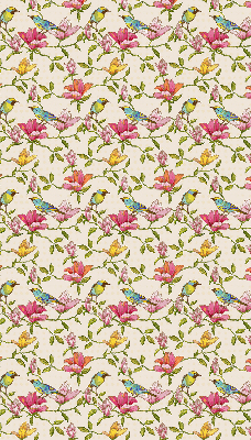 Store enrouleur Oiseaux sur les fleurs