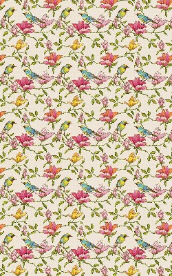 Store enrouleur Oiseaux sur les fleurs