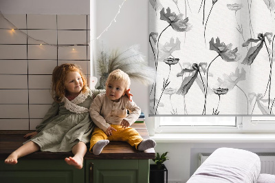 Store enrouleur Fleurs dessinées