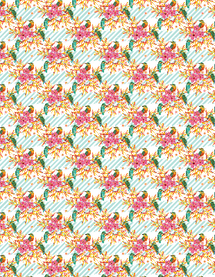 Store intérieur Oiseaux parmi les branches d'un arbre