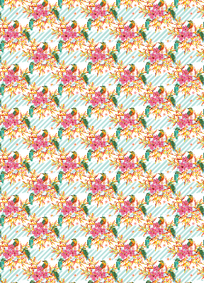 Store intérieur Oiseaux parmi les branches d'un arbre