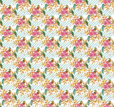 Store intérieur Oiseaux parmi les branches d'un arbre