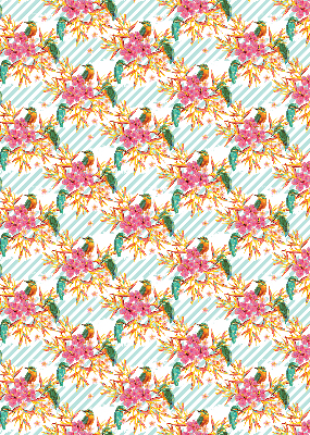 Store intérieur Oiseaux parmi les branches d'un arbre